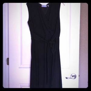 B slim faux wrap dress with slimming tech